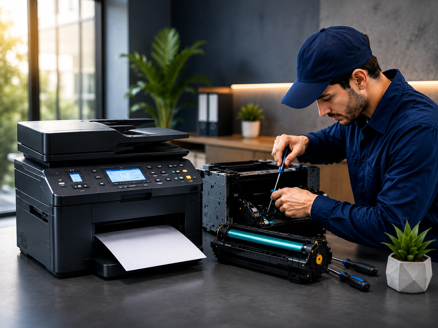 NextGenAssist certified technician offering printer support and repair services in Indonesia